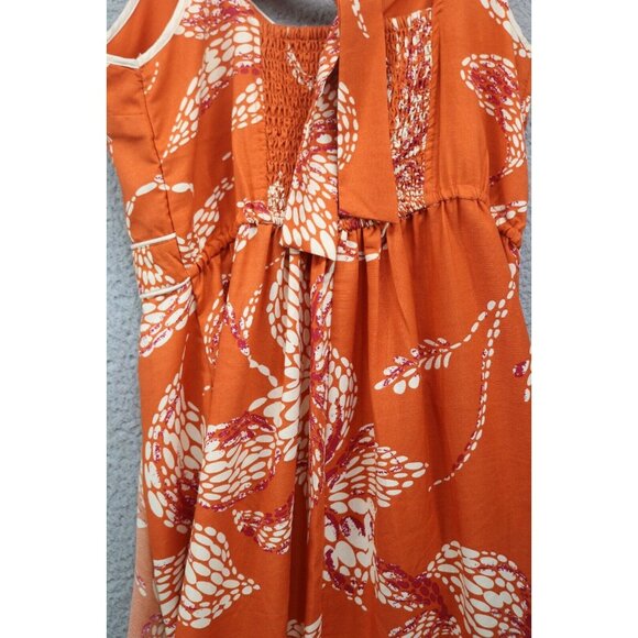 Band of the Free Empire Waist Wrap Midi Dress-Size Medium-Straps-Smocked-Beachy - Picture 11 of 14
